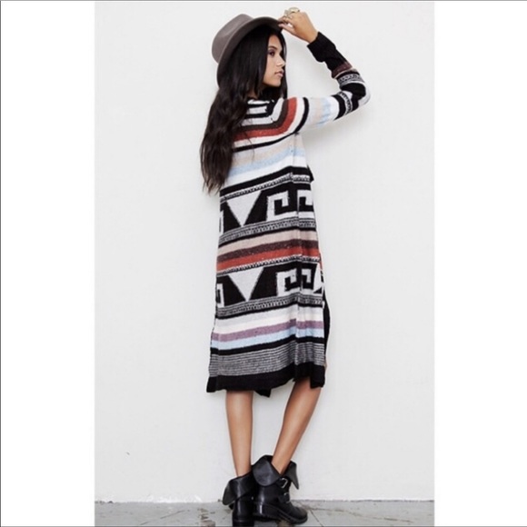 Free People Sweaters - Free People Aztec Tribal Boho Festival sweater duster cardigan